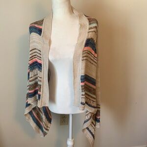 Eyeshadow open front knit cardigan